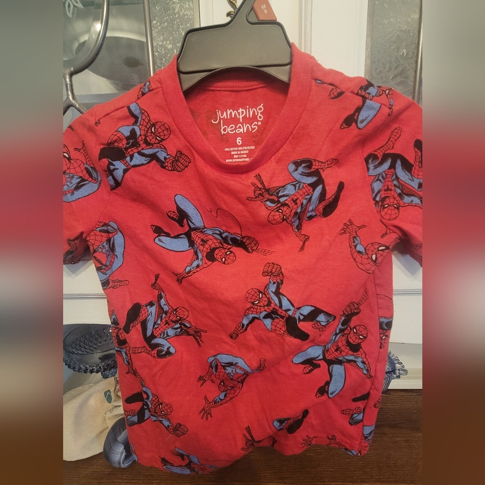 Jumping Beans Red and Blue Cartoon Character Tee